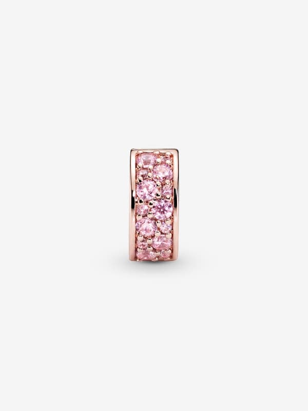 - Pinkki Pavé-klipsi - 14k ruusukullattu