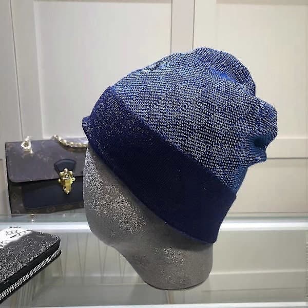 Ny ankomst Designer Brevtrykt Ternet Vinterhat Blød Varm Strikket Hat Brun Brown