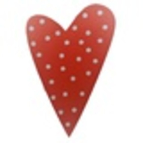 Stickers röda hjärtan med vita prickar 40/pack bd78 | Fyndiq