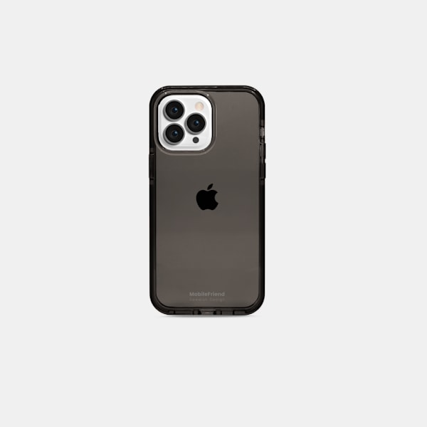 MobileFriend See Through -kotelo iPhone 14 Prolle, musta