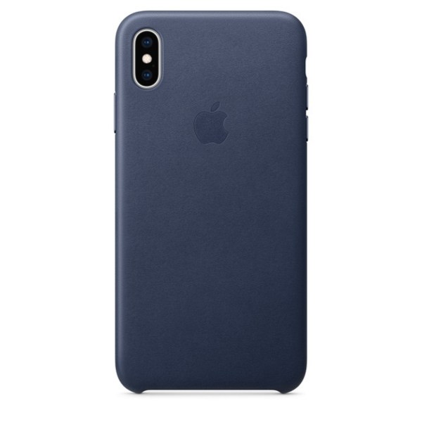 Apple Læder Taske iPhone XS Max - Midnight Blue
