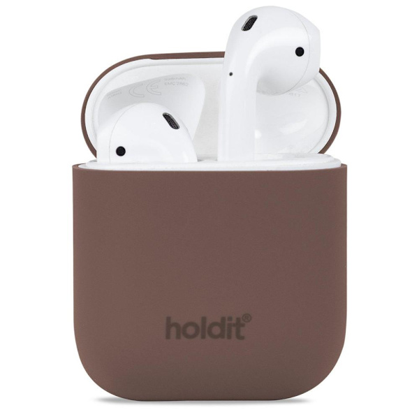 HOLDIT SILIKONFODRAL AIRPODS NYGÅRD DARK BROWN