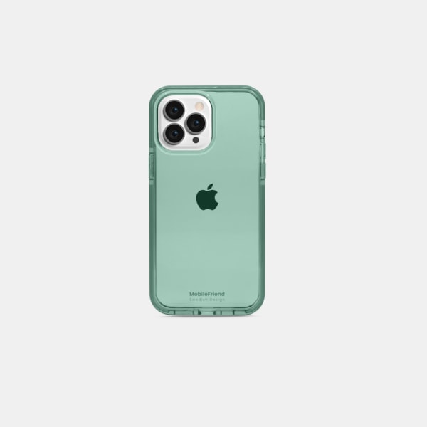 MobileFriend läpinäkyvä suojakotelo iPhone 11/XR, ruohonvihreä
