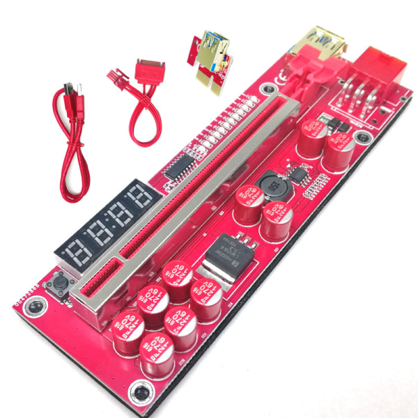 PCI-E Riser 013 Pro Temperatur display, USB 3.0