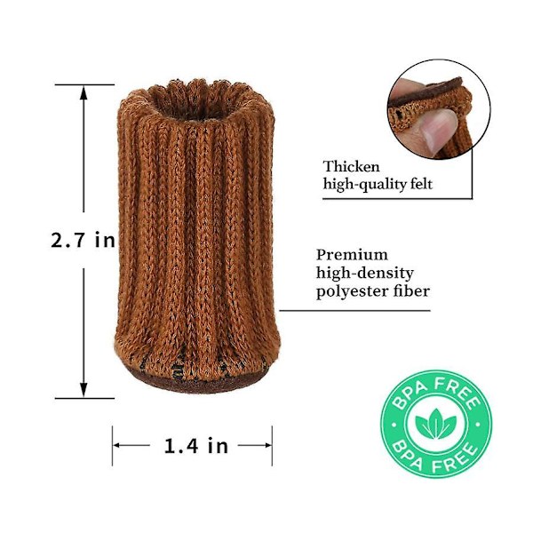 16-pack möbelsockor i stickad design för stolsben
