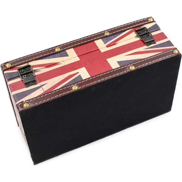 Vintage Chic Shabby Box - UK Flag trævævsholder rektangel