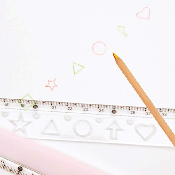 2 kpl Taitettava viivain Läpinäkyvä viivain Muoviviivain Geometrian viivain Opiskelijoiden lasten paperitarvikkeet