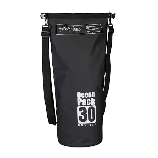 Drybag Ocean Pack 30L Vattentät Stranduppblåsbar Simväska Svart
