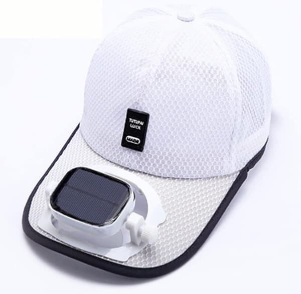 Mænds Baseballkasket med Solcellefan, Sommer Mesh Strandhatte, Solcelle/