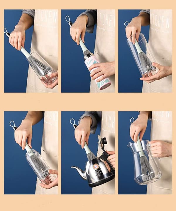 Pullonpuhdistusharja Smoothie-pullolle Sopii Pesemiseen