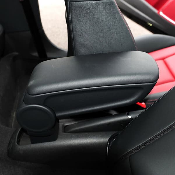 Audi A1 8X1 2012-2018 Svart Skinn Armlene Midtkonsolldeksel