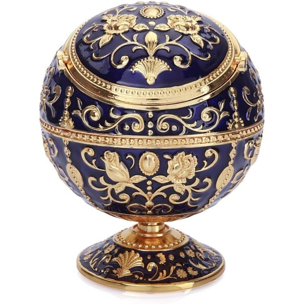 Retro vindtät askkopp, portabel askkopp med lock, Globe Decorat