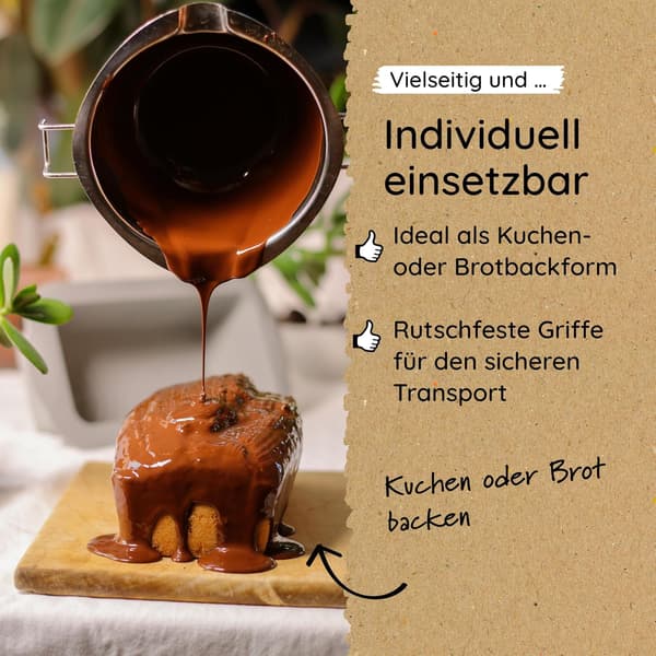 Fleksibel silikonbrødform - Liten kakeform - Ideell for baking av brød
