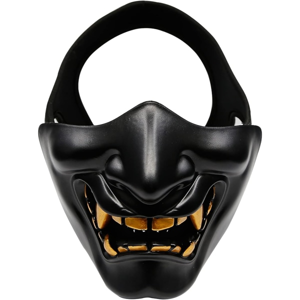 Airsoft Halv ansiktsmasker, Ond Demon Monster Kabuki Samurai Hannya