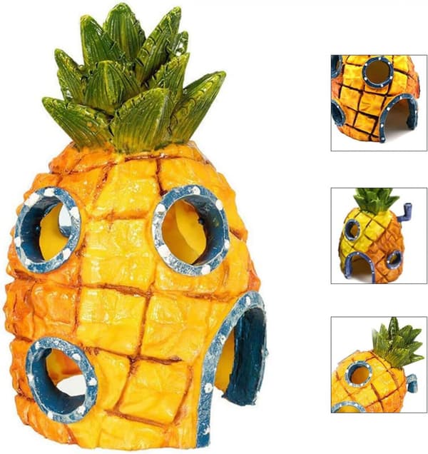 Ananas-hus, harpiks grotte akvarium