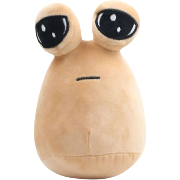 (Khaki, 22 cm) Söpö Pou-pehmolelu, Piirretty Ulkoavaruusolento Pou -pehmolelu