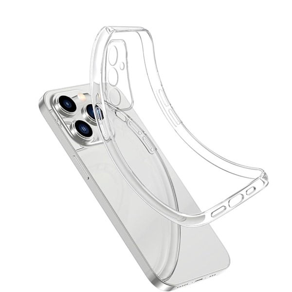 Transparent iPhone 14 Pro Cover Transparent Slim ensfarvet faldbestandig mobi