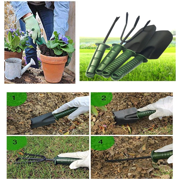 Ruostumattomasta teräksestä set puutarhatyökalusarja Mini Gardening Kit Rust Tools for