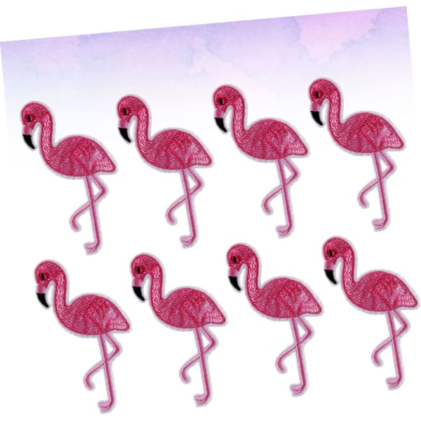 12 st Flamingo Broderade Applikationer DIY Flamingo Applikationer Kläder D