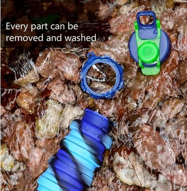 Sammenklappelige Silikon Vandflasker, 16oz 500ml Bærbar Sammenklappelig