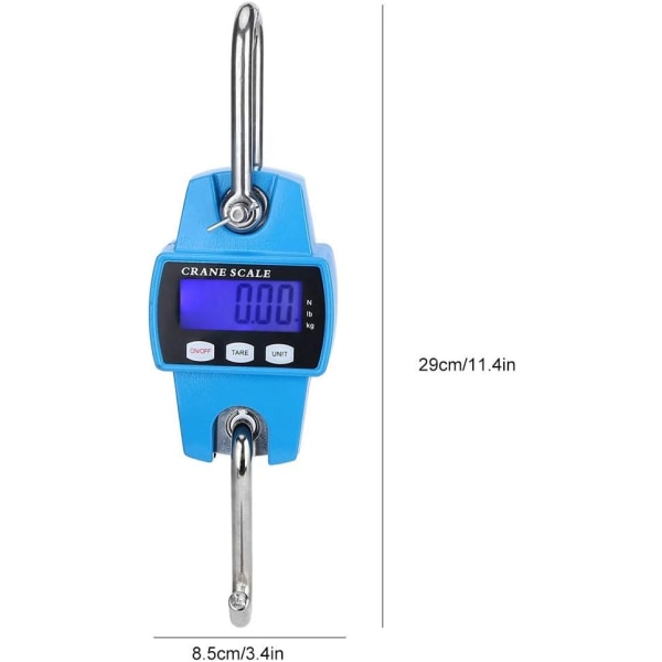 1 stk 600lb/300kg bærbar elektronisk vekt, digital fiskevekt