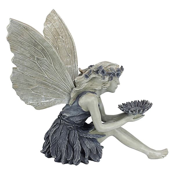 Hagefigur Sittende Fe Hagedekorasjon Utendørs Alvefigur