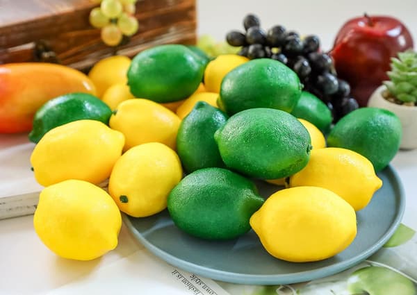 20 STK Kunstige Citroner og Limefrugter Kunstige Citroner