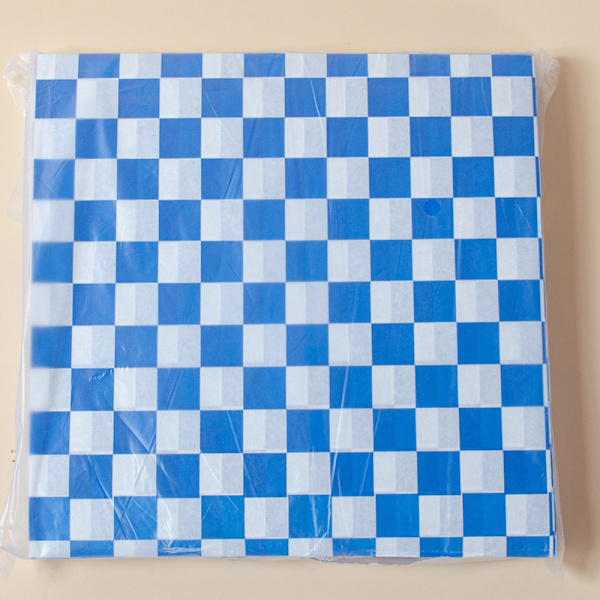 100 stk Delipapirark 12x12\", Premium Fettbestandig Vokspapirark for Mat, Klassiske Rutete Matkurvforinger, Sandwic