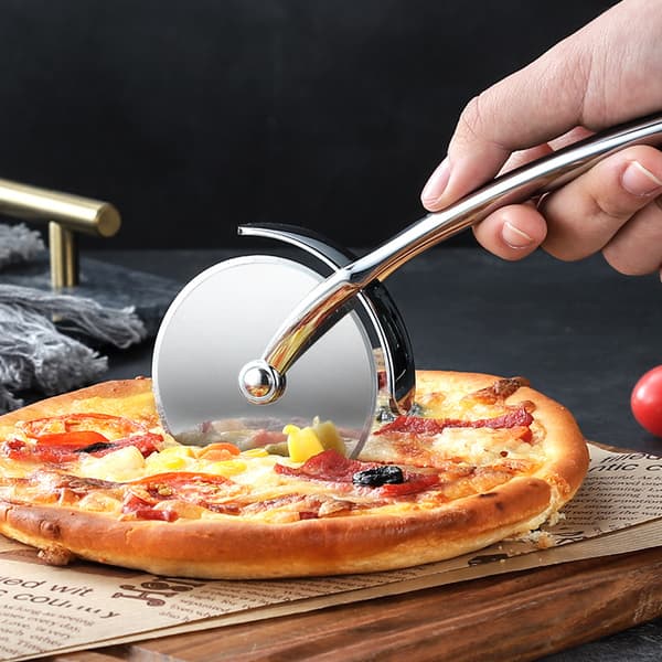 Pizzaskärare - Pizzaskop - Degkniv - Rostfritt stål