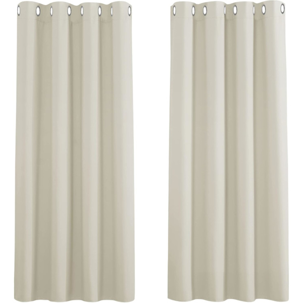 Beige Makuuhuoneen Pimennysverhot - 42 x 63 Tuuman Pimennysmateriaalikankaasta Valmistetut Verhot Olohuoneeseen Lapsille
