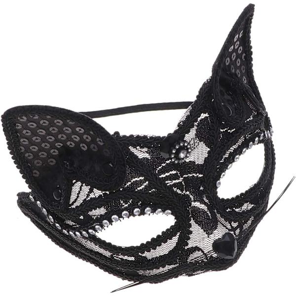 Spets Halvmask för Par Räv Halv Ansikte Vintage Halv Ansikte Maskerad