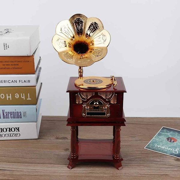 Musiikkilaatikko, Klassinen Trumpetti, Vinyylilevysoitin, Grammofoni, Taidelevy