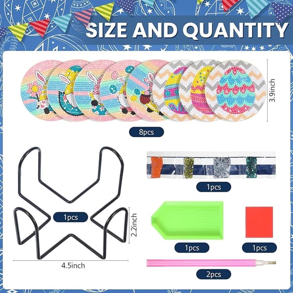 8 stk. DIY kunstneriske underkopper, underkopper