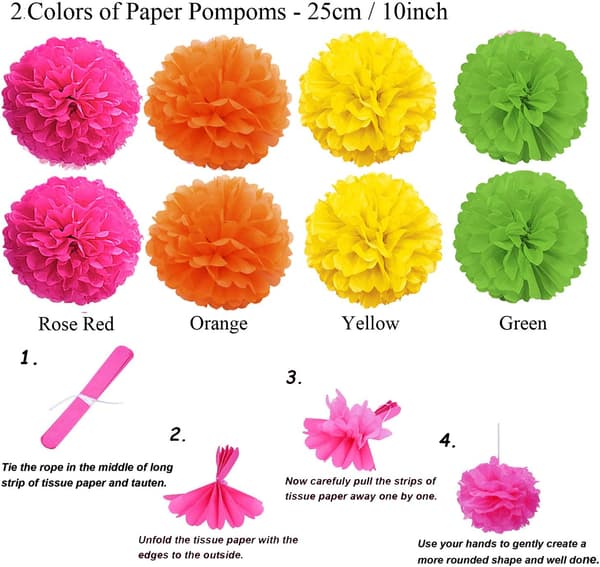 Festdekorasjon papirvifteblomst C