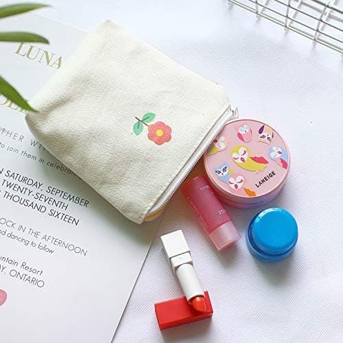 Oppbevaringspose for bind, menstruasjonskoppveske, blomst, bærbar S