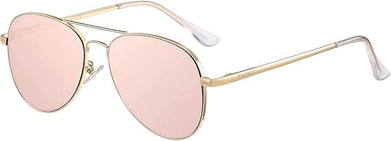 Aviator solbriller i metall for kvinner og menn (gull/rosa)