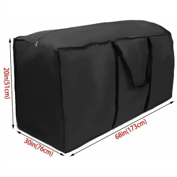(173x76x51cm) Extra Stor Förvaringsväska för Trädgårdsmöbler Kuddar