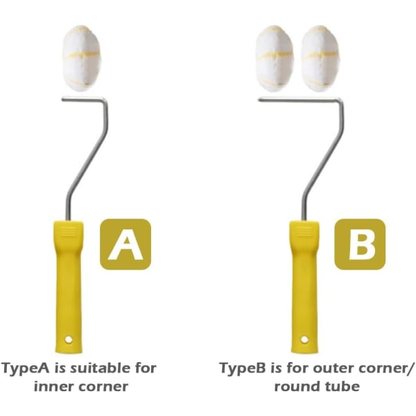 Set med 3 ultimata hörnmålarrullar för väggar och tak