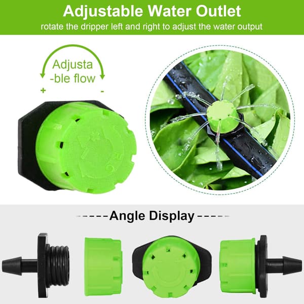 100 st Justerbara Bevattningsdroppar, 1/4'' Droppbevattningssystem