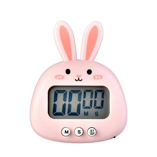 2-delt Køkken Timer, Pink og Hvid, Magnetisk Timer Visuel Timer Digital Timer Klasseværelse Timer Æg