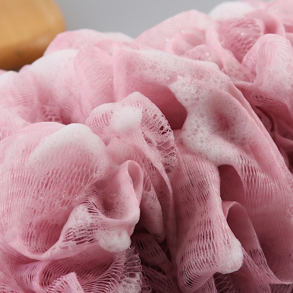 (Kroppsbørste) Dusjbørste Eksfolierende Loofah Langt Håndtak Puff Badebørste Ryggskrubber Kroppsskrubb Pu