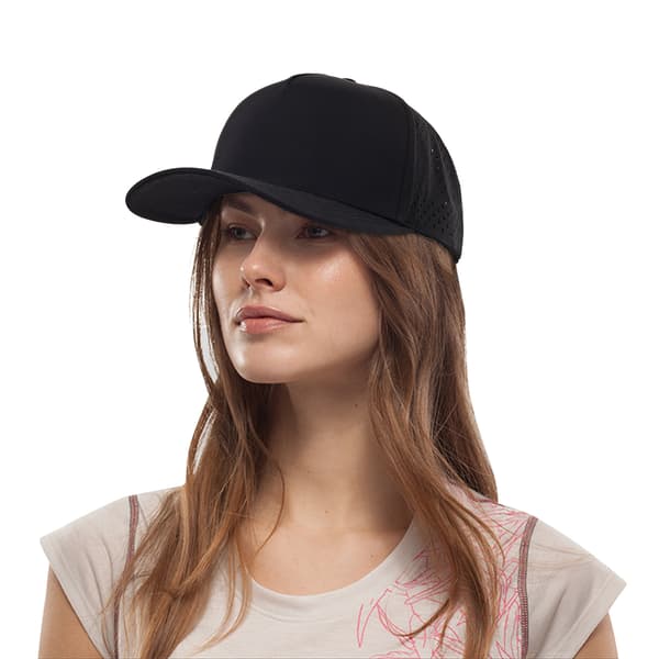 1-pak, sort, 5-panel buet skygge vandtæt performance snap cap