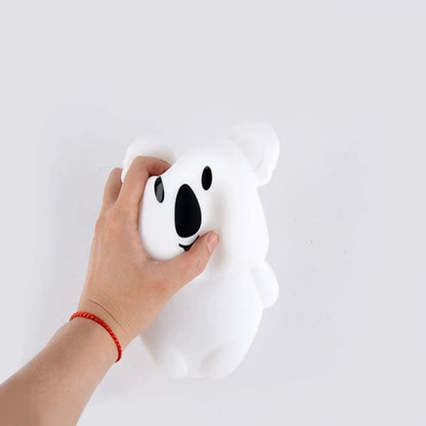 Blød Silikon LED Natlampe til Børn - Koala, Farveskiftende/US