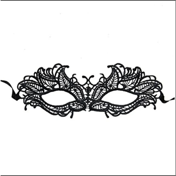 Maskeradspetsmask, ofärdig ögonmasktillbehör, jul, H