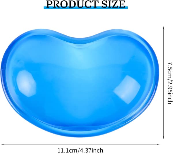 Blå håndleddsstøtte Ergonomisk musematte Silikonpute for lindring av museutmattelse Håndpute Myk håndleddsstøttepute for