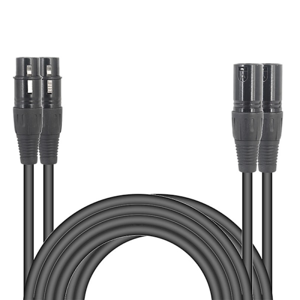 2-Pakning Premium XLR til XLR Kabler, XLR Mikrofonkabel 3 Meter, Oksygenfritt Kobber (OFC) XLR Hann til Hunn Kabel, Mikrofonkabel, XLR S