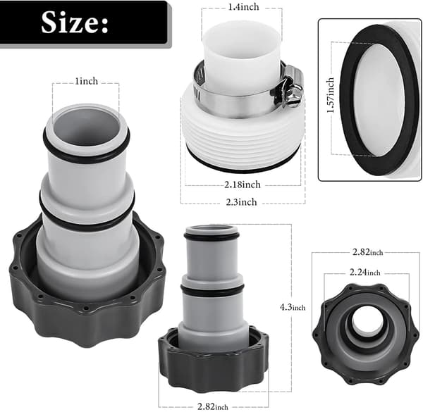 Starlight-intex Trådpump Ersättnings Slangadapter 4-pack