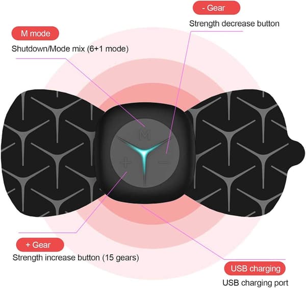 Elektrisk massasjeplaster Trådløst elektrisk massasjeplaster Cervical M