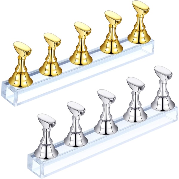 Nail Display Stand Nail Tip Practice Holder Magnetic Nail Practic
