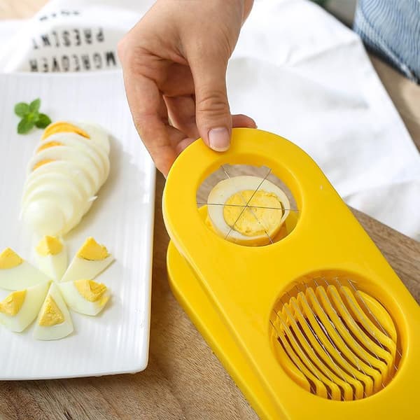 Eggdeler - Eggdeler i rustfritt stål - Eggdeler - Gul - Soppdeler - Rustfritt stål